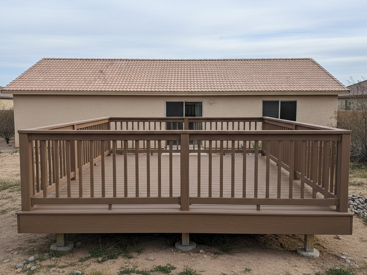 Majestic Deck Solutions crew at work on a home in Henderson, NV